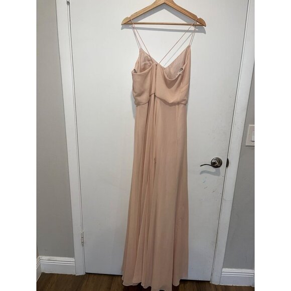 Jenny Yoo Collection Blush Pink Inesse Bridesmaid Maxi Dress Size 10  formal - Picture 5 of 11